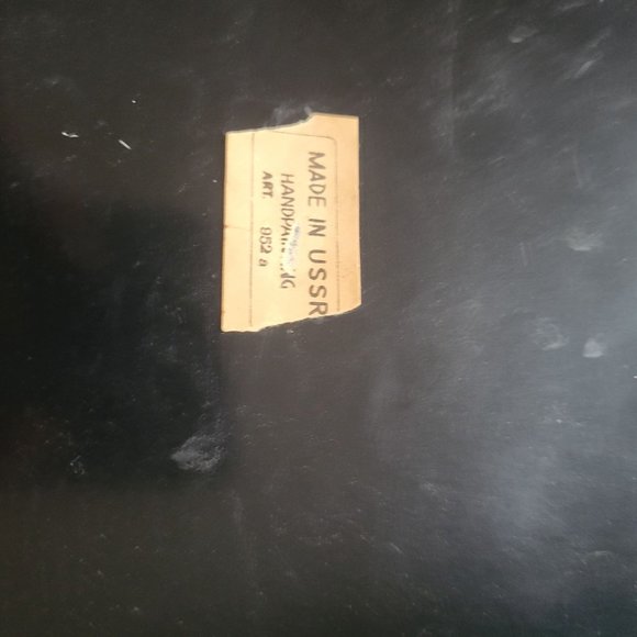 Vintage Handpainted USSR Metal Tray With Floral Design - Picture 5 of 7